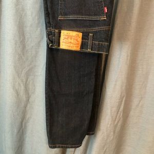 Dark wash straight leg Levi 541, worn twice